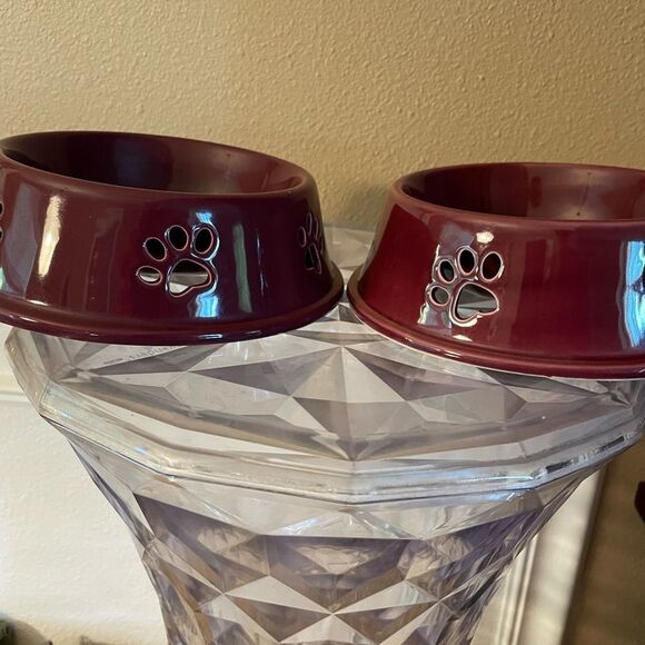 Top Paw Purple Plum Stoneware Dog Bowls - Picture 2 of 15